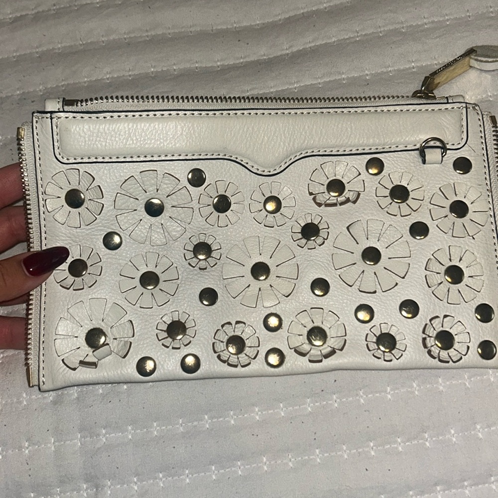 Rebecca Minkoff white clutch